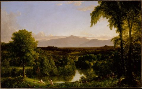 View on the Catskill, Early Autumn by Thomas Cole, 1837, framed print