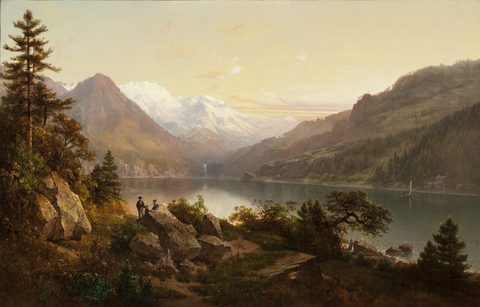 Emerald Bay, Lake Tahoe by Thomas Hill, 1864, framed print