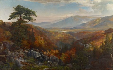 Valley of the Catawissa in Autumn by Thomas Moran, c. 1862, framed print
