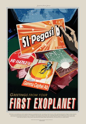 Visions of the Future: 51 Pegasi b by NASA/JPL-Caltech, 2016, framed print