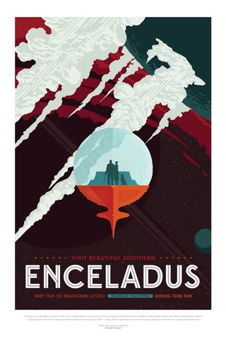 Visions of the Future: Enceladus by NASA/JPL-Caltech, 2016, framed print