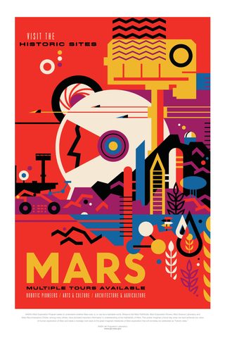 Visions of the Future: Mars by NASA/JPL-Caltech, 2018, framed print