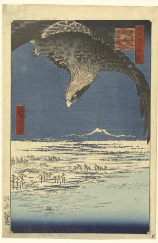 Fukagawa Susaki and Jūmantsubo by Utagawa Hiroshige, 1857, framed print