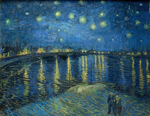 Starry Night Over the Rhône by Vincent van Gogh, 1888, framed print