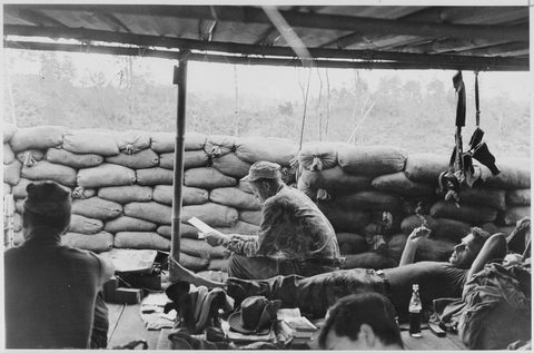 Stevens reads his mail by U.S. Army, 1964, framed print