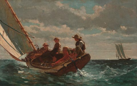 Breezing Up (A Fair Wind) by Winslow Homer, framed print