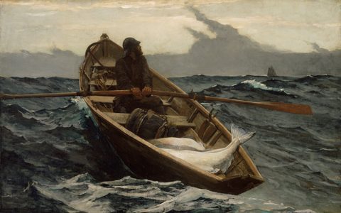The Fog Warning by Winslow Homer, 1885, framed print