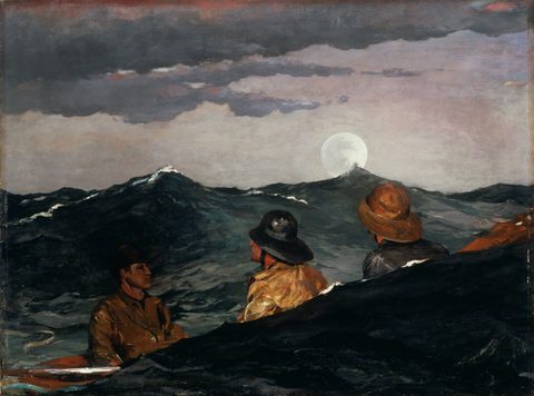 Kissing the Moon by Winslow Homer, framed print