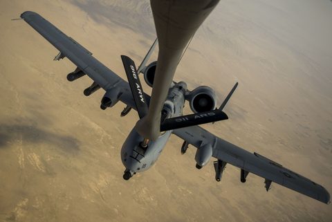 A-10 over Afghanistan by U.S. Air Force, 2014, framed print