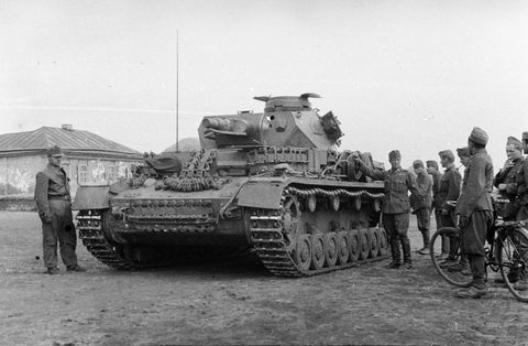 Panzer IV at the Don, 1942, framed print