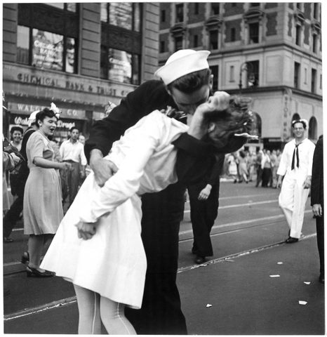Kissing the War Goodbye by Victor Jorgensen, 1945, framed print