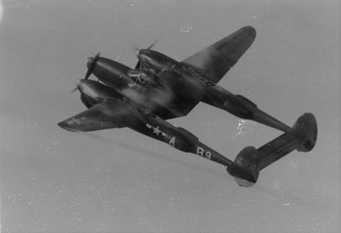 P-38 42-67297 by U.S. Army Air Forces, framed print