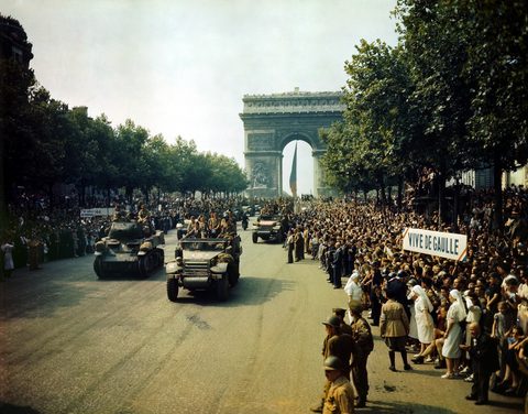Liberation of Paris by U.S. Army Signal Corps, 1944, framed print