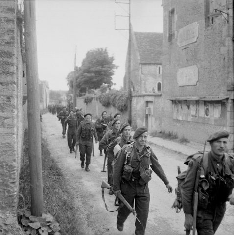 Toward Pegasus Bridge by Royal Navy / IWM, 1944, framed print