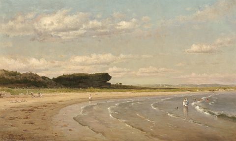 Second Beach, Newport by Worthington Whittredge, framed print