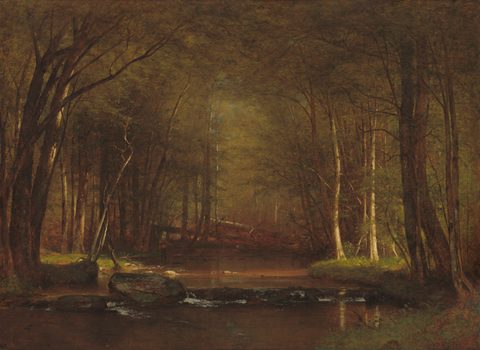Trout Brook in the Catskills by Worthington Whittredge, 1875, framed print